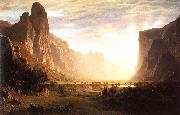 Bierstadt, Albert Looking Down the Yosemite Valley oil on canvas